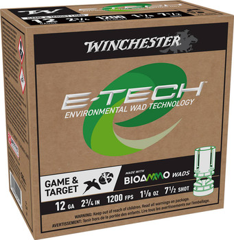 Winchester Ammo WCM127 E-Tech  12 Gauge 2.75" 1 1/8 oz 7.5 Shot 25 Per Box/ 10 Case UPC: 020892027619
