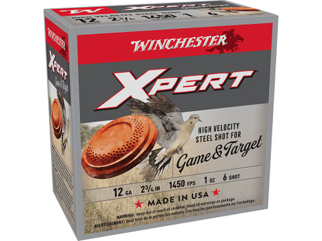 Winchester Ammo WE12GTHV6 Xpert High Velocity 12Gauge 2.75" 1oz 6Shot 25 Per Box/10 Case