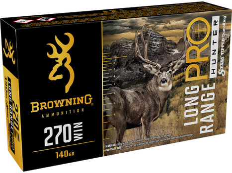 Browning Ammo B192502702 Long Range Pro 270Win 140gr 20 Per Box/10 Case