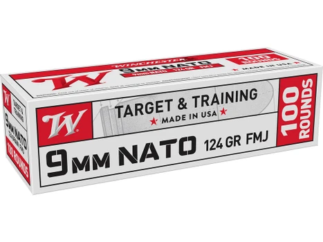 Winchester Ammo W9NATOVP9mm NATO 124gr Full Metal Jacket 100 Per Box/10 Case