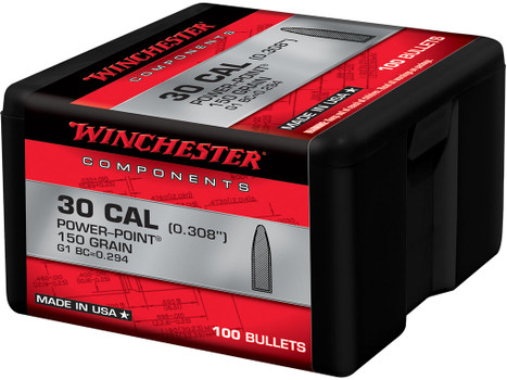 Winchester Ammo WB30PP150X Centerfire Rifle 30Cal 150gr Power Point 100 Per Box/10 Case