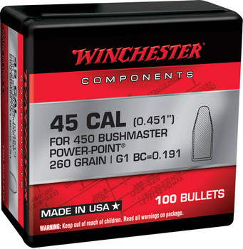 Winchester Ammo WB450P260X Power-Point  450 Bushmaster 260 gr 100 Per Box/ 10 Case UPC: 020892642997