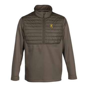 SHIRT HYBRID 1/4 ZIP MAJOR BROWN XL UPC: 023614982081