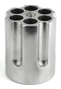 Caliber Gourmet CBG1007 Caliber Gourmet Cylinder Pen Holder Silver Aluminum 3.25" x 2.75" Pistol Cylinder UPC: 024718511849