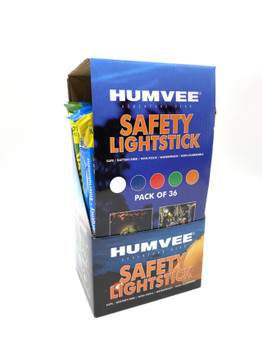 Humvee 6 Safety Glow Sticks, Display of 36 UPC: 024718513812