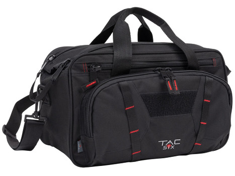 Tac Six 8247 Tactical Sporter Range Bag Black Endura with Removable Shoulder Strap, Pockets, Padded Pistol Rug & Exterior Webbing