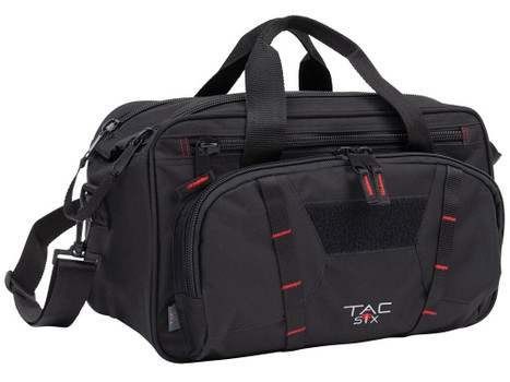 Tac Six 8247 Tactical Sporter Range Bag Black Endura with Removable Shoulder Strap, Pockets, Padded Pistol Rug & Exterior Webbing