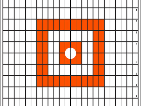 EZ-Aim 15495 Grid Target Paper Hanging 12"x12" Orange/White 12 Per Pack