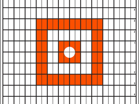 EZ-Aim 15495 Grid Target Paper Hanging 12"x12" Orange/White 12 Per Pack
