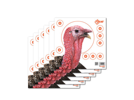 EZ-Aim 15322 Four Color Turkey Hanging Paper Target, For Use With Shotguns, 12" x 12" Multi-Color 6 Pack