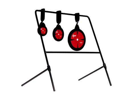 EZ-Aim 15403 Deflector Spinner Target System Air Rifle, Rimfire Pistol/Rifle Black/Red Steel Circle