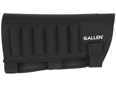 Allen 18427 Buttstock Shell Holder Black Neoprene 223-300 Win Magnum 6rd Velcro Mount