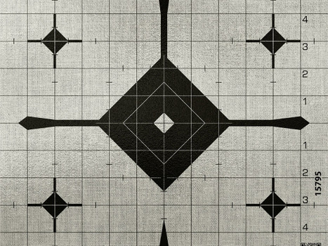EZ-Aim 15795 Grid Bullseye Adhesive Thermal ID Bullseye Paper 12" x 12" Gray