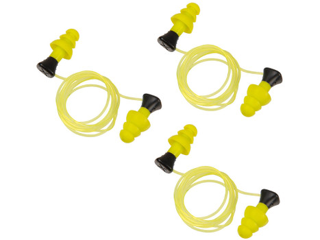 Allen 4118 Tethered Silicone Ear Plugs 26 dB Yellow 3 Pair