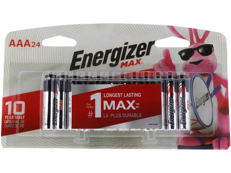 Energizer E92BP24E4 AAA Max Black/Silver 1.5V Alkaline Qty (24) Single Pack
