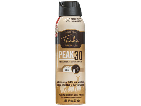 Tinks W5343 Peak30 Hot Shot Deer Doe In Estrus Scent 3 oz Mist