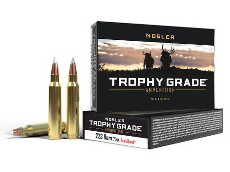 Nosler 61036 Match Grade 223Rem 70gr Soft Point 20 Per Box/20 Case
