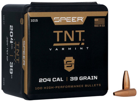 Speer 1015 TNT 204Cal 39gr TNT Hollow Point 100 Per Box/5 Case