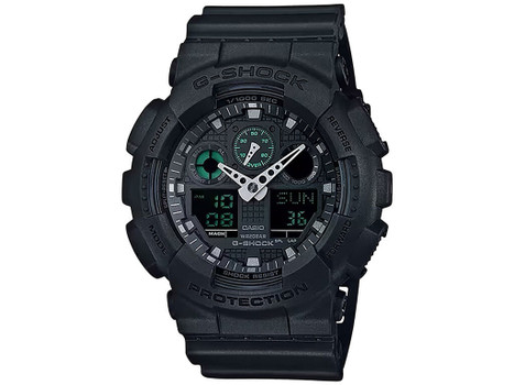 G-shock/vlc Distribution GA100MB1ACR G-Shock Tactical Black Stainless Steel Bezel 145-215mm