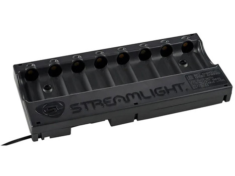 Streamlight 20233 8-Unit Bank Charger Black SL-59/CR123A Battery 12V DC