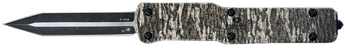 Templar Knife MAMOB321 Premium Lightweight Slim 3.16" OTF Drop Point Plain Black Oxide Stonewashed Powder Coated D2 Steel Blade/4.93" Mossy Oak Bottomland Aged Aluminum Handle UPC: 093674824607