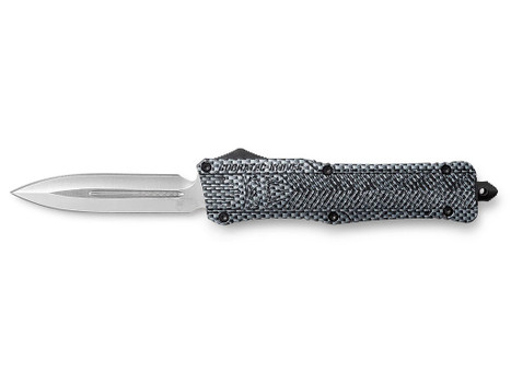 CobraTec Knives LCFCTK1LDNS CTK-1 Large 3.75" OTF Drop Plain D2 Steel Blade/Carbon Fiber Aluminum Handle Features Glass Breaker Includes Pocket Clip