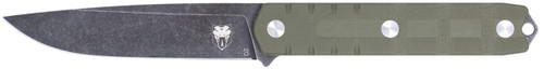 CobraTec Knives CTOWODGDNS Outdoor Warrior 4.50" Fixed Drop Point Plain Stonewashed D2 Steel Blade, 4.75" OD Green Textured G10 Scales Handle UPC: 099654046458