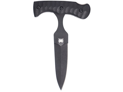 CobraTec Knives FG10PD Folding Push Dagger 2.88" Folding Dagger Plain Black D2 Steel Blade, 4.06" Black Textured G10 Scales Handle