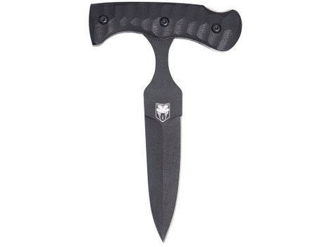 CobraTec Knives FG10PD Folding Push Dagger 2.88" Folding Dagger Plain Black D2 Steel Blade, 4.06" Black Textured G10 Scales Handle