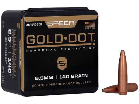 Speer 264140 Gold Dot 6.5mm .264 140 GR Soft Point 50 Box