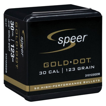 30 CALIBER (0.310'') 123GR GOLD DOT SOFT POINT 50/BOX UPC: 604544635935