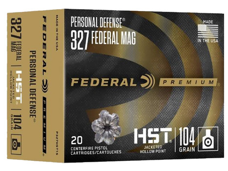 Federal P327HST1S Premium Personal Defense 327FederalMag 104gr Jacketed Hollow Point 20 Per Box/10 Case