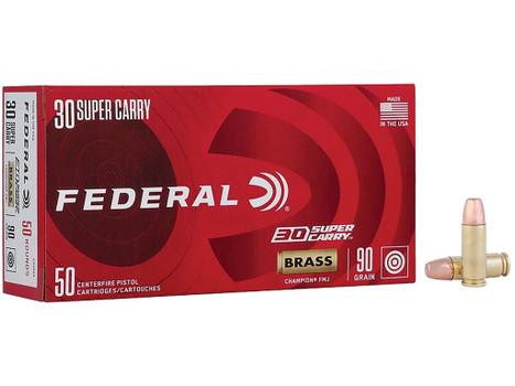Federal C3090A Champion Training 30SuperCarry 90gr Full Metal Jacket 50 Per Box/20 Case