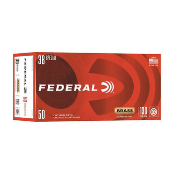 CASE OF 20 38 SPECIAL 130GR FMJ CHAMPION 50/B UPC: 604544696578