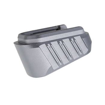 Tyrant CNC TDHCATMAGEX3GREY Hellcat Magazine Extension Fits Springfield Hellcat Pro Grey 7000 Series Aluminum                                                                                           