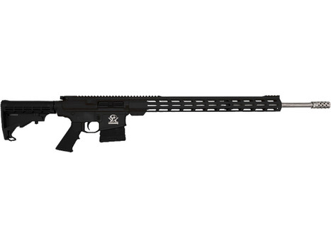 Great Lakes Firearms GL10243SSBLK AR-10 243 Win 5+1 24" Stainless Threaded Barrel, Black Aluminum Receiver w/Picatinny Rail, M-LOK Handguard, Adjustable Stock, Mil-Spec Grip, Right Hand