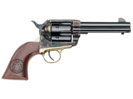 Pietta HF357CHBR434NMUS 1873 Great Western II U.S. Marshal 357 Mag 6rd 4.75" Blued Steel Barrel & Cylinder, Color Case Hardened Steel Frame, Walnut w/Engraved US Marshal's Badge Grip, Exposed Hammer