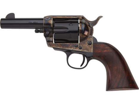 Pietta HF45CHS312NM 1873 Great Western II Sheriff 45 Colt (Long Colt) 6rd 3.50" Blued Steel Barrel & Cylinder, Color Case Hardened Steel Frame, Walnut Grip, Exposed Hammer