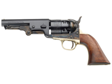 Pietta PF51CH44512 1851 Navy Yank Sheriff 44 Cal 6 Shot 4.88" Blued Octagonal Steel Barrel & Cylinder, Color Case Hardened Frame, Walnut Grip