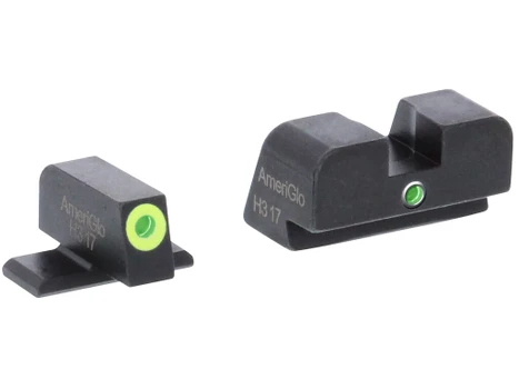 AmeriGlo SG301 i-Dot Sight Set for SIG Sauer Green Tritium LumiGreen Outline Front Sight-Green Tritium Rear Sight