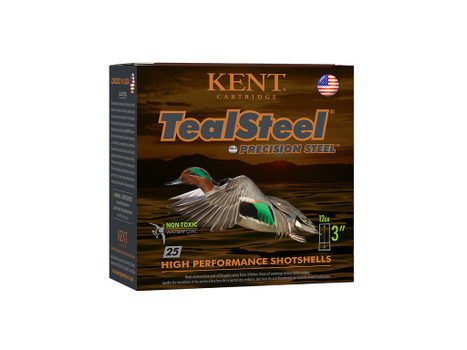 Kent Cartridge KTS123365 TealSteel Precision Steel 12Gauge 3" 1 1/4oz 5Shot 25 Per Box/10 Case
