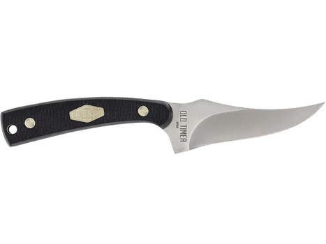 Old Timer 1179216 Sharpfinger 3.30" Fixed Clip Point Plain Stainless Steel Blade/ Delrin Handle