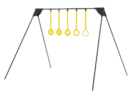 Caldwell 4002309 Ring Challenge Rimfire KYL Black/Yellow AR500 Steel Standing Includes 5 Rings