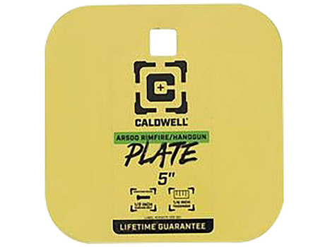 Caldwell 4002311 5" Rimfire/Handgun Yellow AR500 Steel Gong 1/4" Thick