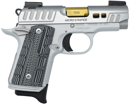 Kimber Mfg.,inc 3300230 Micro 9 Rapide Dawn 9mm 7+1 3.15" Brushed Stainless/Silver KimPro II Grey/Black G10 Grip                                                                                        