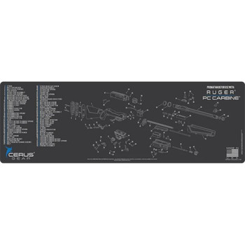 RUGER PC CARBINE SCHEMATIC CHAR GRAY UPC: 681565033773
