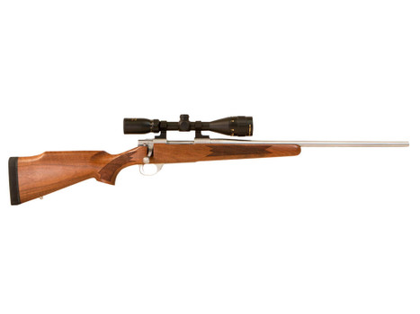 Howa HWH308TS M1500 Standard Hunter 308 Win 5+1 22" Stainless Steel Threaded Barrel, Stainless Steel Receiver, Fixed Walnut Stock, *Scope Not Included