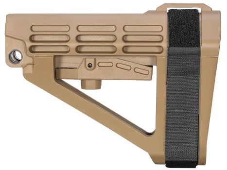SB Tactical SBA4X02SB SBA4 X Synthetic Flat Dark Earth 5-Position Adjustable for AR-Platform (Tube Not Included)