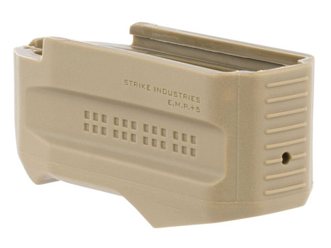 Strike Industries EMP+5FDE Enhanced Magazine Plate made of Polymer with Flat Dark Earth Finish for Magpul PMAG Gen M3 (Adds 5rds)