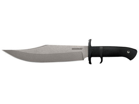 Cold Steel CS39LSWBA Marauder 9" Fixed Bowie Plain Stone Washed AUS-8A SS Blade/Black Kray-Ex Handle Includes Sheath